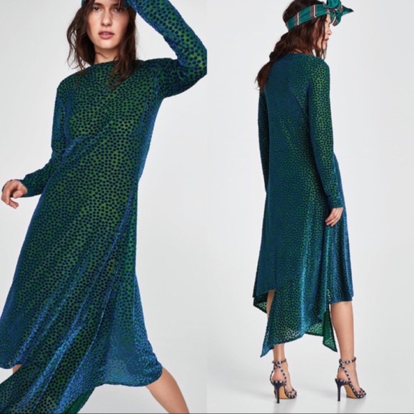 zara green dress 2018